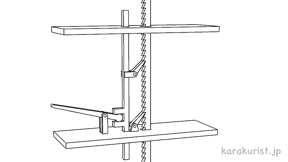 ラチェットラックとレバー からくりすと